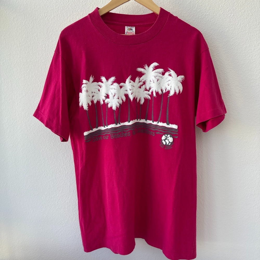 Made in USA T-shit Fruit of the loom Pink Size L